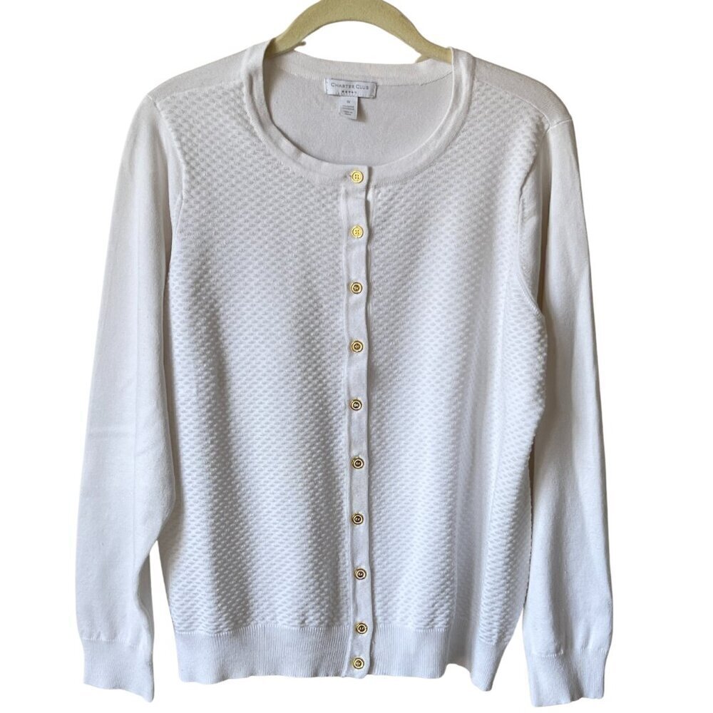 Charter Club Women's Button Up Cardigan, 1X